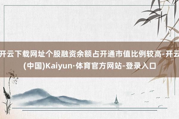 开云下载网址个股融资余额占开通市值比例较高-开云(中国)Kaiyun·体育官方网站-登录入口