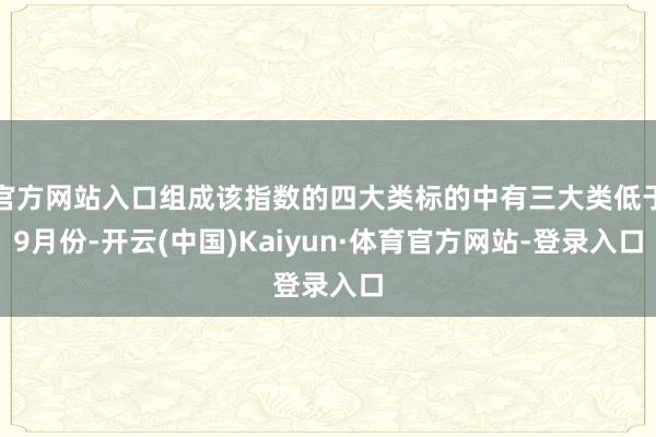官方网站入口组成该指数的四大类标的中有三大类低于9月份-开云(中国)Kaiyun·体育官方网站-登录入口