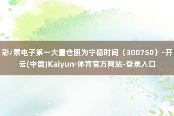 彩/票电子第一大重仓股为宁德时间（300750）-开云(中国)Kaiyun·体育官方网站-登录入口