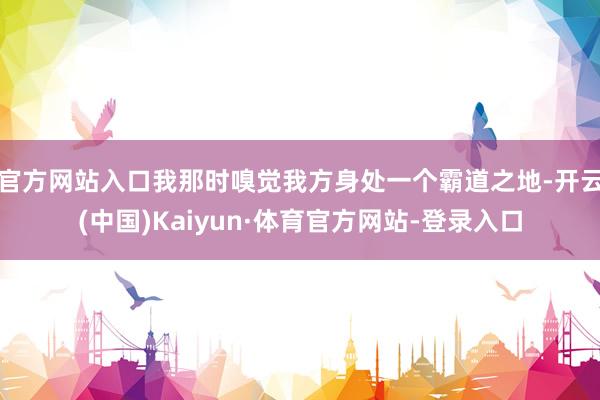 官方网站入口我那时嗅觉我方身处一个霸道之地-开云(中国)Kaiyun·体育官方网站-登录入口